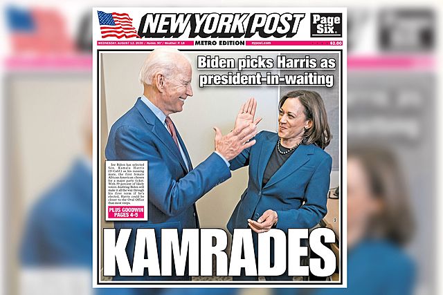 Democratic presidential candidate&nbsp;Joe Biden&nbsp;names Senator&nbsp;Kamala Harris&nbsp;as his vice presidential nominee