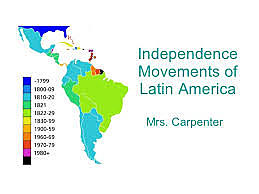 THE INDEPENDENCE IN LATIN AMERICA