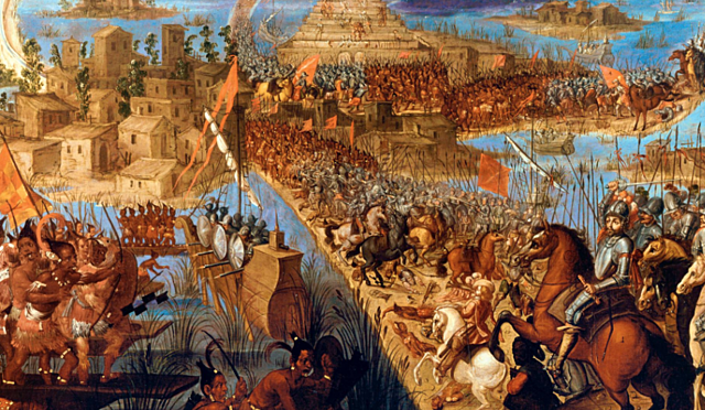 Cortes Invades Aztecs