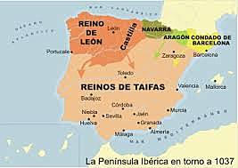 Grandes avances territoriales de los reinos cristianos peninsulares.