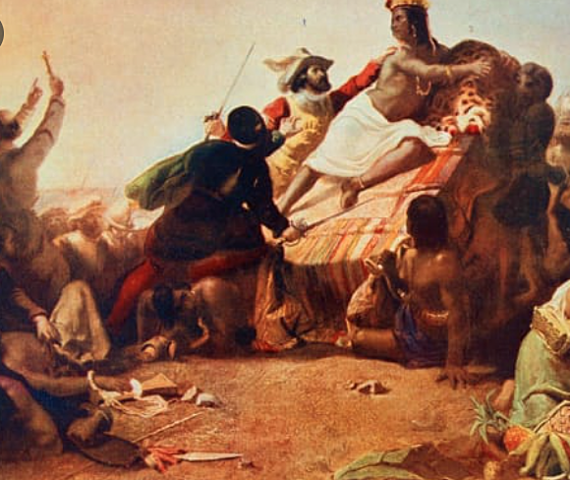 The Inca fall under Pizarro