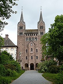 CAROLINGIAN ARCHITECTURE, The Palatine Chapel (Octagon) in Aachen, now the central part of the cathedral