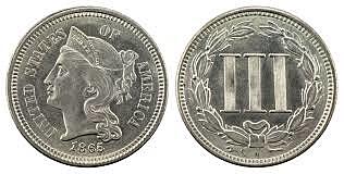 Three-cent coins produced