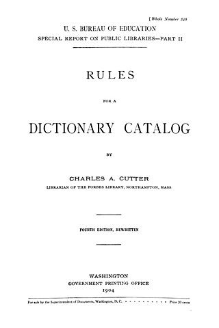Rules for a Dictionary Catalogue