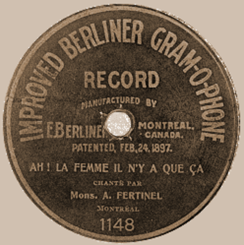 Shellac gramophone disks developed by Emile Berliner