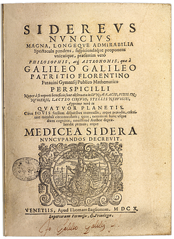 Galileo pubblica il "Sidereus Nuncius"