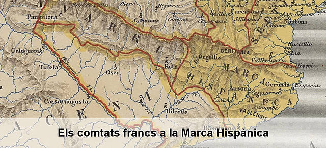 La Marca Hispànica queda dividida en Navarra, Aragó i els Comptats Catalans