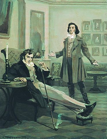 Начало работы над произведением "Евгений Онегин".