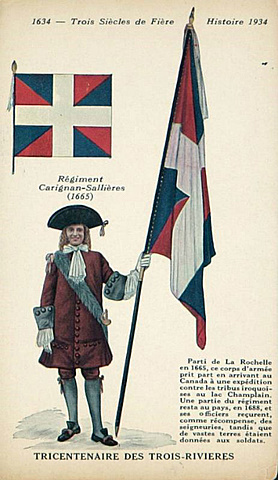 Premier contingent militaire en Nouvelle France