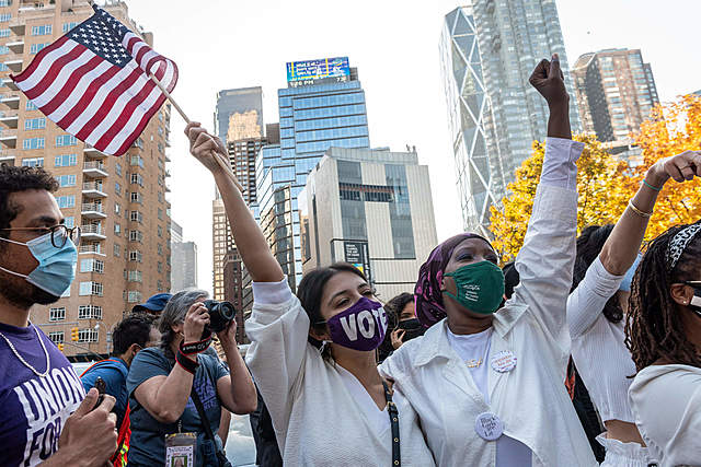 Many cities across the US celebrates in the streets as Joe Biden and Kamala Harris are projected as the winners