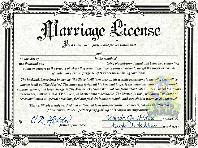 John gets a marriage license