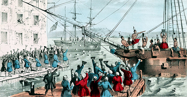 Motí del te o Boston Tea Party.