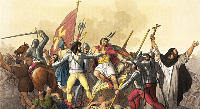 The Inca fall under Pizarro