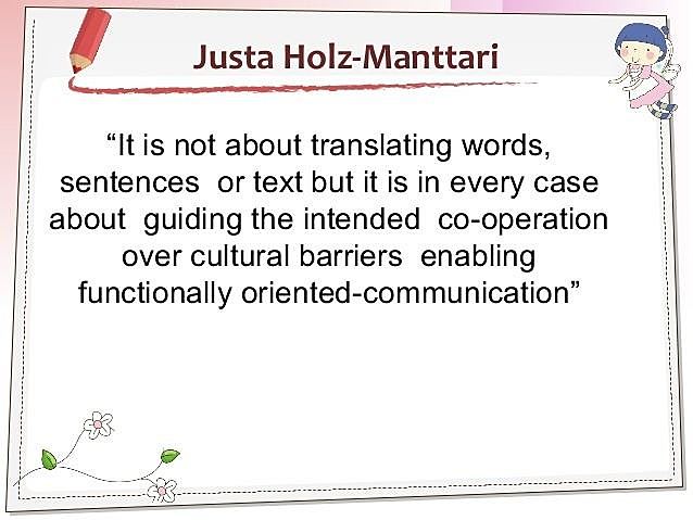 Translatorial action theory