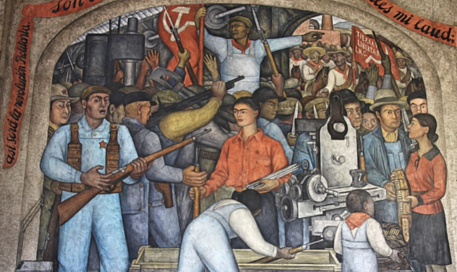 "The Arsenal" by Diego Rivera at Secretariat of Public Education Main Headquarters Mexico City
