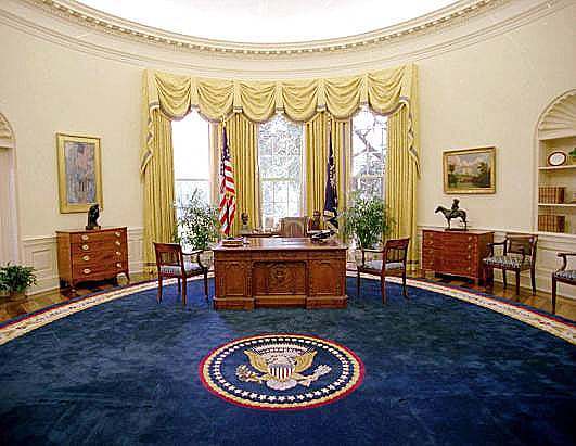Put into office as president