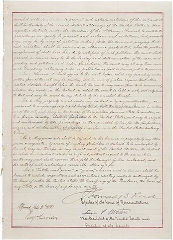 Anti-trust act enacted