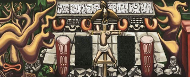 "America Tropical" by David Alfaro Siqueiros outside the Italian Hall in Downtown Los Angeles