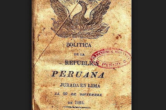 Promulgación de la primera edición de la Constitución Política del Perú