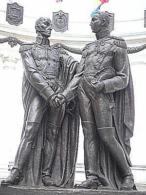 San Martín and Simón Bolívar
