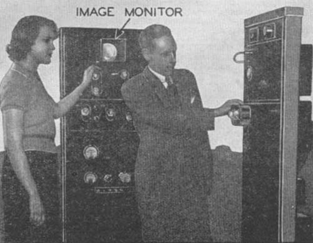 Harry Lubke, a former associate of Philo Farnsworth, builds an electronic television transmitter