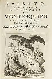 Montequieu escribe "El espiritu de las leyes"
