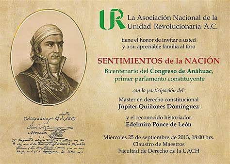 Sentimiento de la nacion de morelos