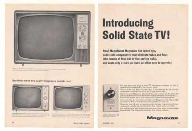 Sony introduces the first "solid-state" TV set, using transistors instead of vacuum tubes