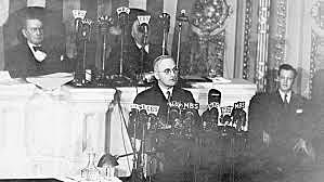 President Roosevelt dies suddenly; Vice President Harry S. Truman assumes the presidency and role as commander in chief of World War II.