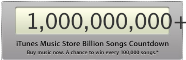 Apple Computer's online music store integrated into its iTunes software             and iPod hardware, sold it's one-billionth song on this date