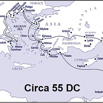 Timeline: 3° viaggio apostolico di Paolo