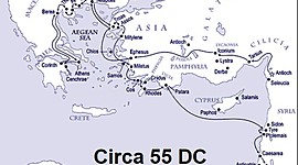 Timeline: 3° viaggio apostolico di Paolo