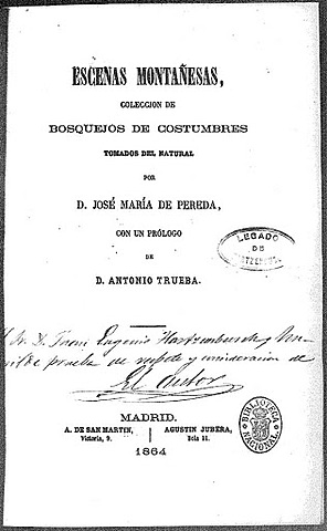 Primer libro de José María Pereda.