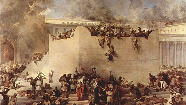 Destrucció del temple de Jerusalem .Expulsió de el poble hebreu de palestina