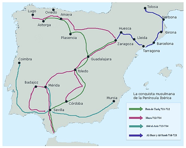 Penetración musulmana en la Península