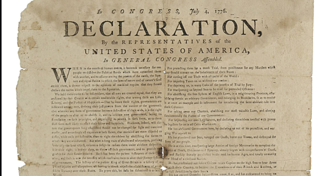 The United States declares independence