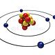Modello di bohr dell atomo azoto con il protone neutrone e l elettrone 111148514