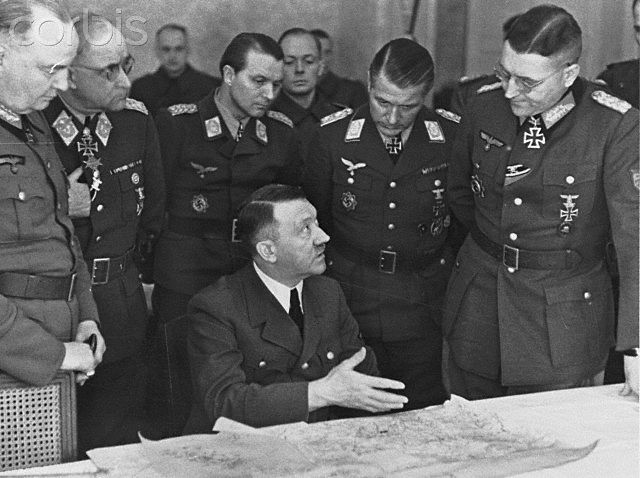 Hitler secretly meets with his top military Advisers