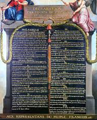 France writes the declaration of rights of man