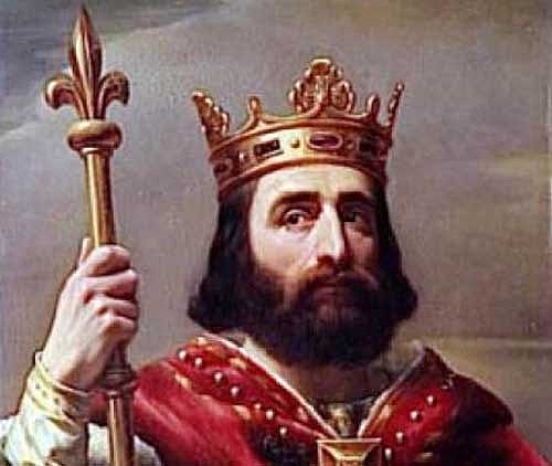 Carlomagno coronado rey