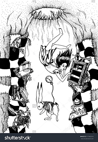 Alice falls down the Rabbit Hole