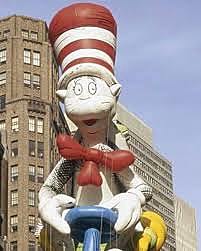 Cat in the Hat crashes into a lamp post