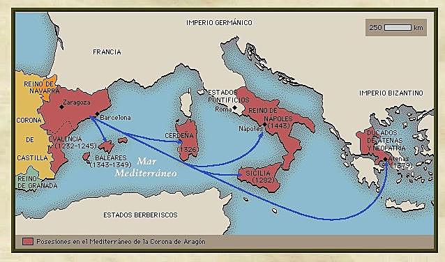 Aragón ocupa Sicilia.