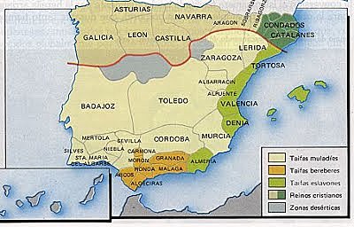 Desaparición del califato de Córdoba: reinos de taifas.