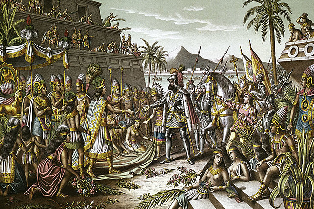 Llegada de Hernán Cortés a México Tenochtitlán