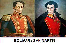 SAN MARTIN AND BOLIVAR