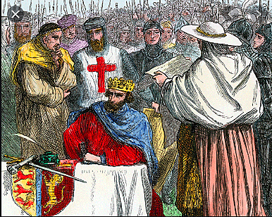 King John of England signs the Magna Carta