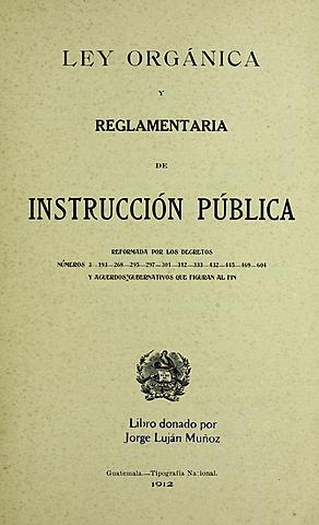 Ley de Instrucción Pública.