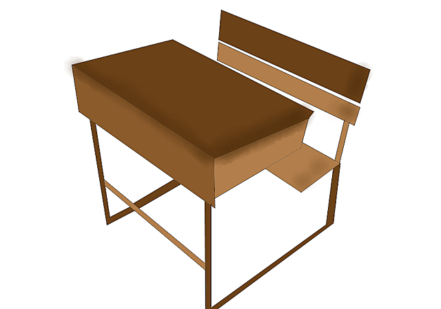 Pupitre escolar antiguo