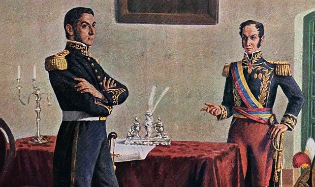MEETING OF SAN MARTIN AND BOLIVAR